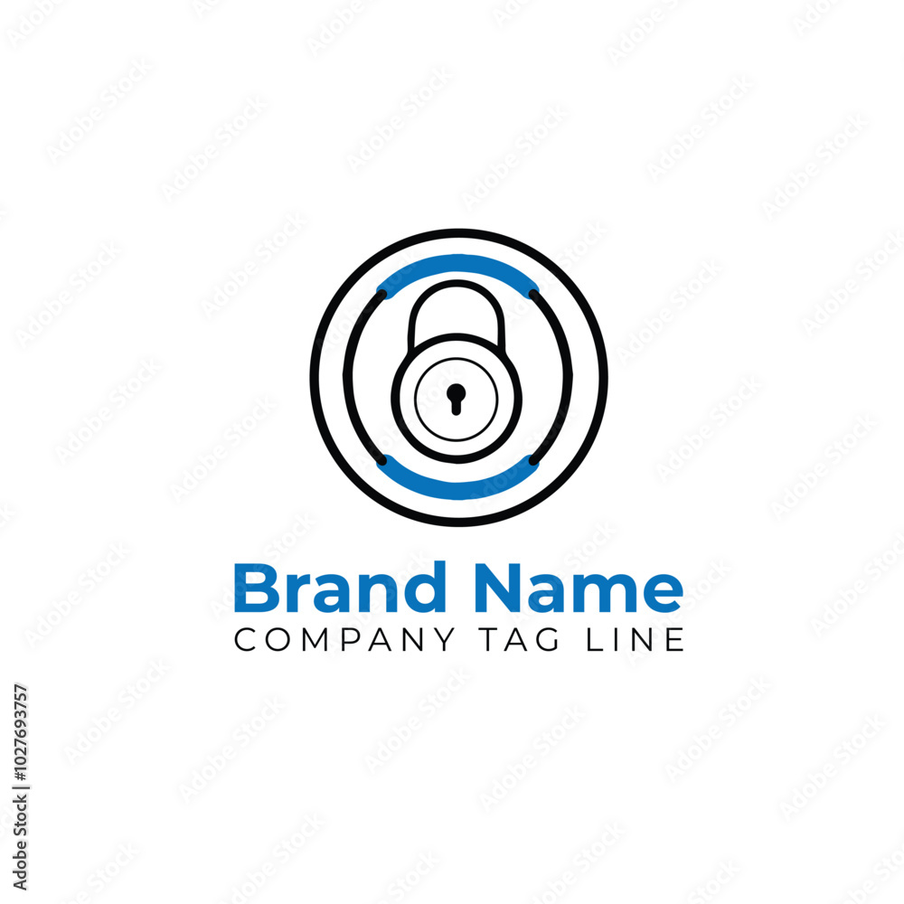 Digital data system security logo design vector Digital data system security logo design vector