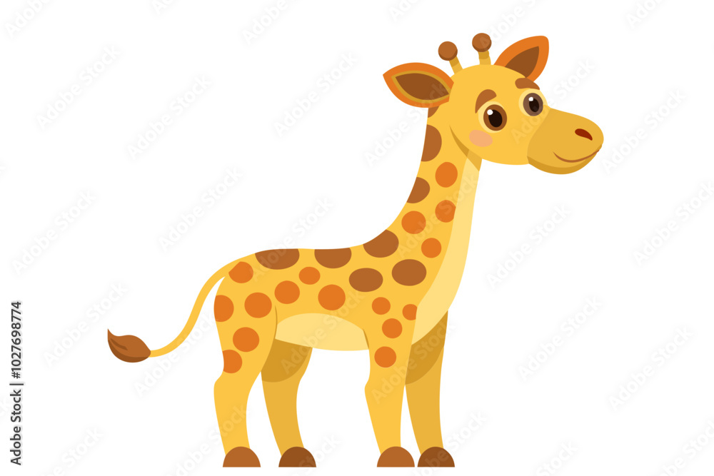 Fototapeta premium A giraffe Vector illustration with grouped image