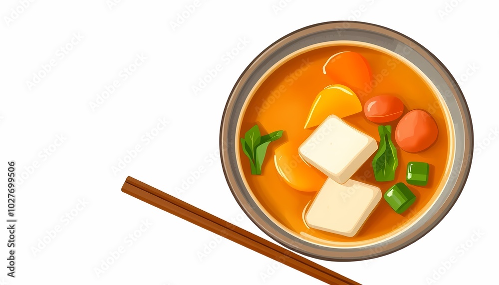 Miso Soup with Tofu & Vegetables Miso Soup with Tofu & Vegetables