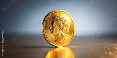 Caesar's isolated gold coin