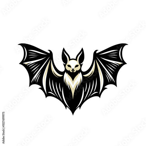 Cute bat isolated vector illustration