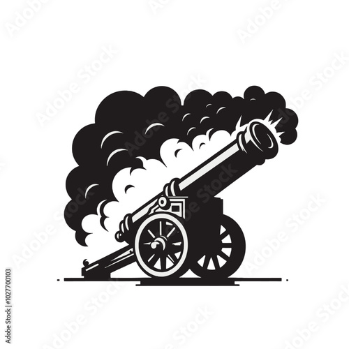 Wallpaper Mural Vintage cannon  isolated vector illustration	 Torontodigital.ca