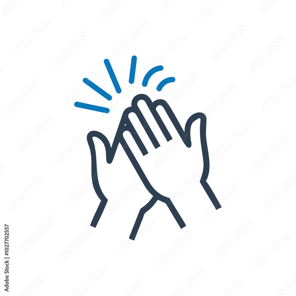 Hands praying icon on white background Hands praying icon on white background