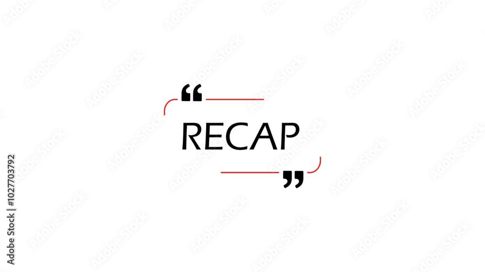 recap text on white background recap text on white background