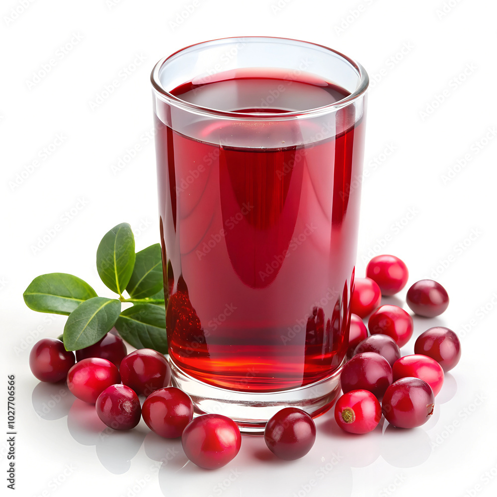 Cranberry Juice isolated on a white background Cranberry Juice isolated on a white background