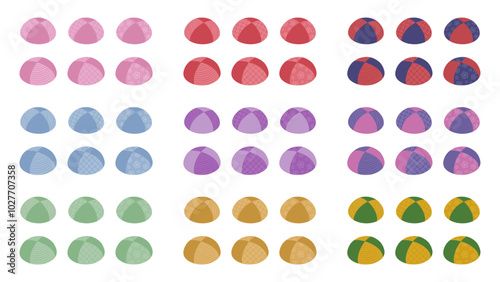 お手玉のイラスト素材セット