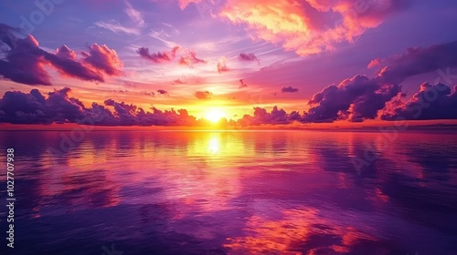 Tropical Sunset Over Calm Waters