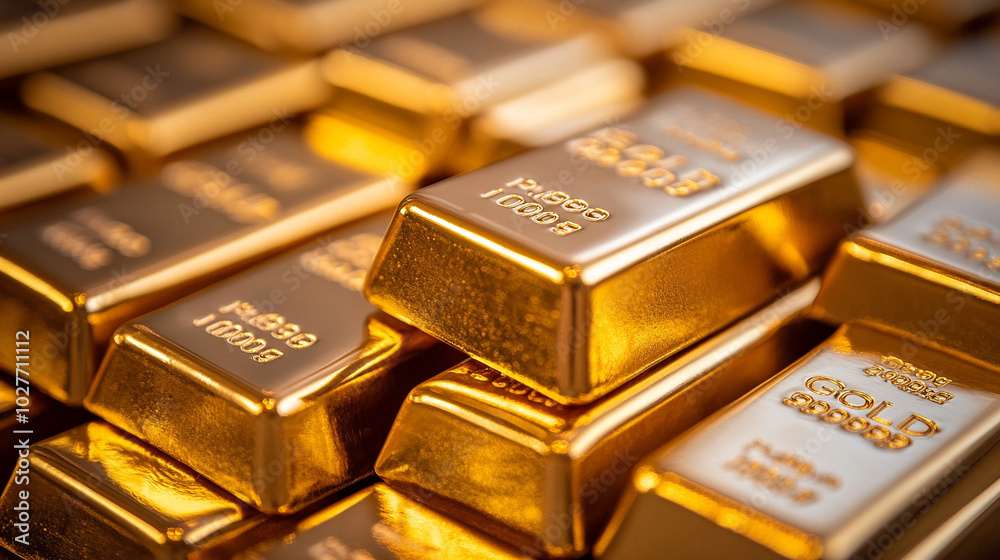 pure gold bars arranged neatly, symbolizing wealth, success, and financial stability. Represents luxury, prosperity, investment, and the allure of tangible assets pure gold bars arranged neatly, symbolizing wealth, success, and financial stability. Represents luxury, prosperity, investment, and the allure of tangible assets