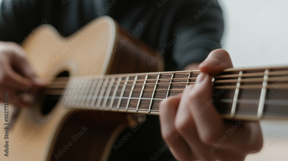 view from inside a guitar, showing someone tuning the strings photo view from inside a guitar, showing someone tuning the strings photo
