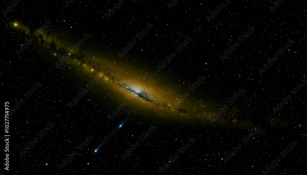 Obraz premium Beautiful galaxy, nebula, milky way, planet and star in the deep space. 