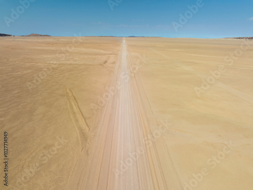 Desert landscape from the C14 Road to Walvis Bay, nearby Kuiseb Pass, Namibia photo