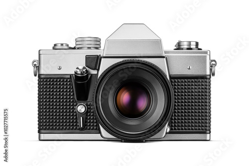 Photos Vintage metallic film SLR camera isolated