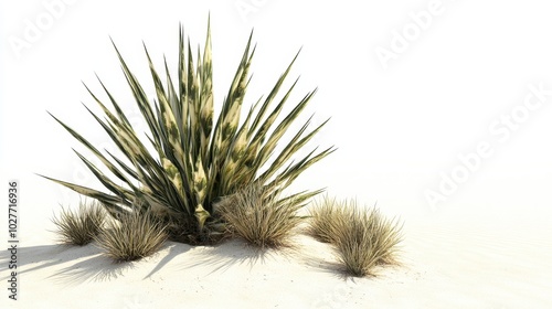 arid desert plant isolated