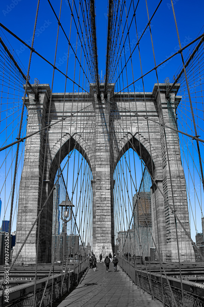 Naklejka premium Pilier de brooklyn bridge