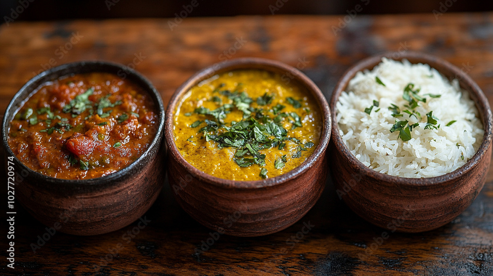 traditional Indian meal served on a banana leaf, featuring aromatic rice, rich curries, and assorted sides. The vibrant colors represent the cultural diversity and culinary heritage of India traditional Indian meal served on a banana leaf, featuring aromatic rice, rich curries, and assorted sides. The vibrant colors represent the cultural diversity and culinary heritage of India