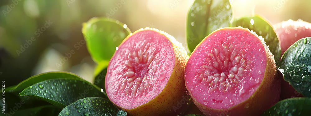 Tropical Guava Slice in Sunlight Tropical Guava Slice in Sunlight