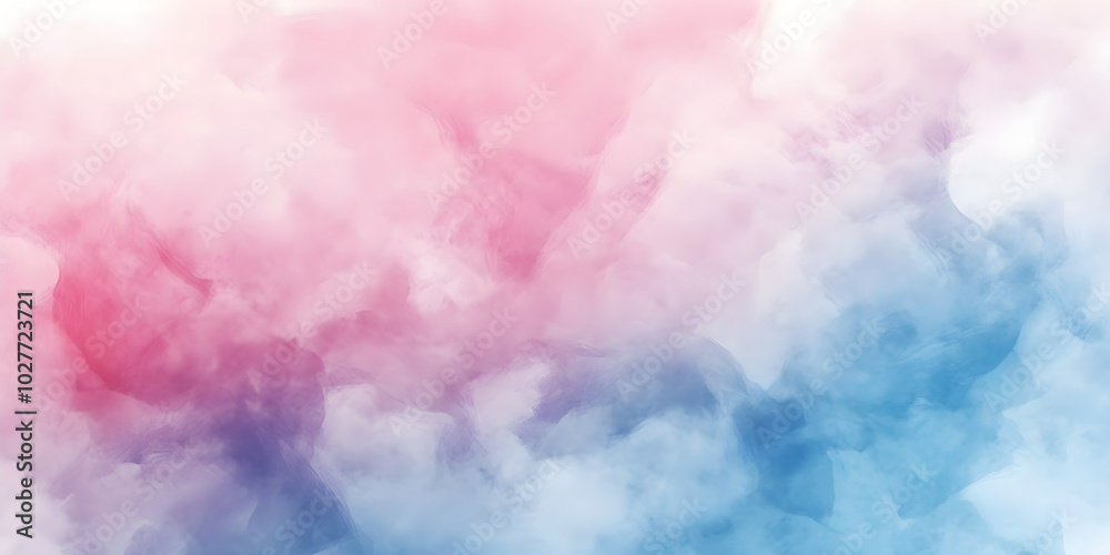 Fototapeta premium Abstract background with soft pastel pink and blue hues blending seamlessly, creating a calming and dreamy atmosphere ideal for various design projects