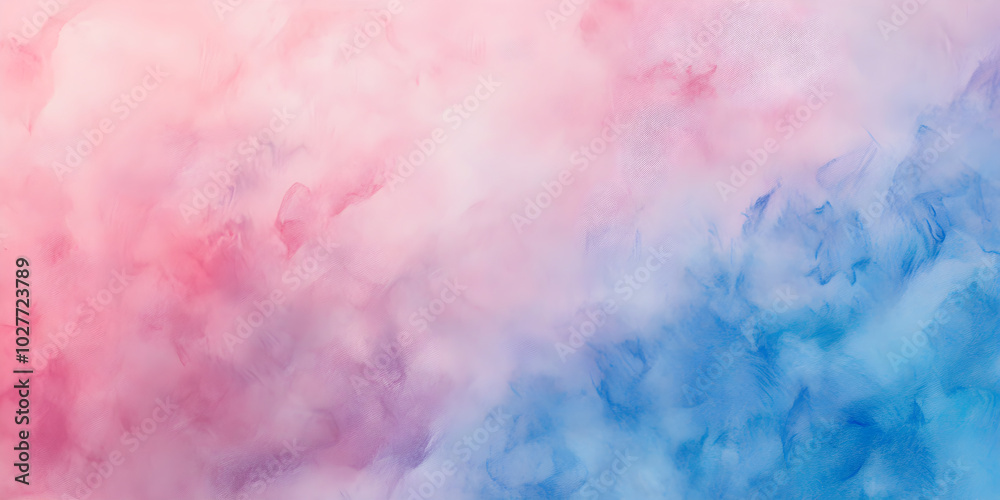 Obraz premium Abstract background features soft pastel pink and blue hues blending together, creating a serene and tranquil atmosphere