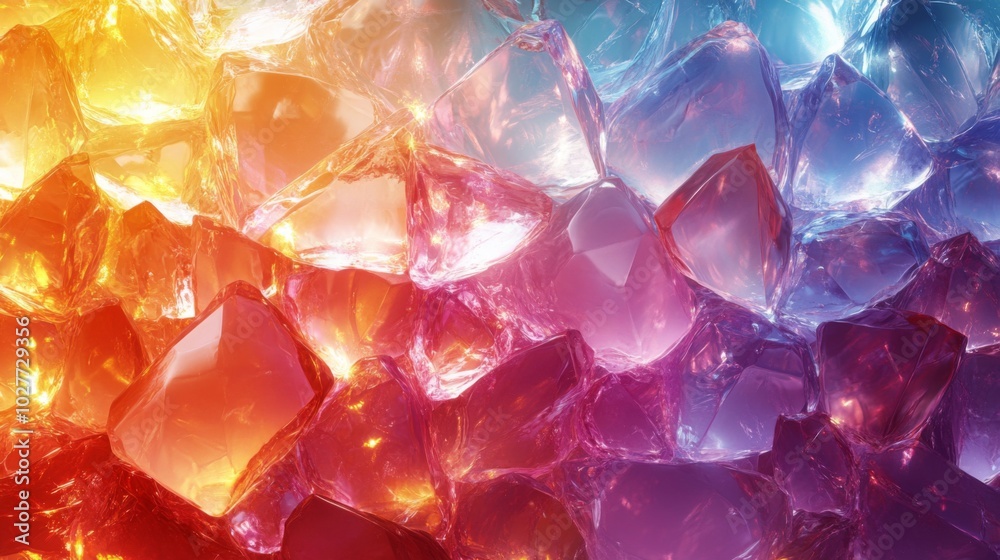 Abstract Crystallized Background with Vibrant Colors Abstract Crystallized Background with Vibrant Colors