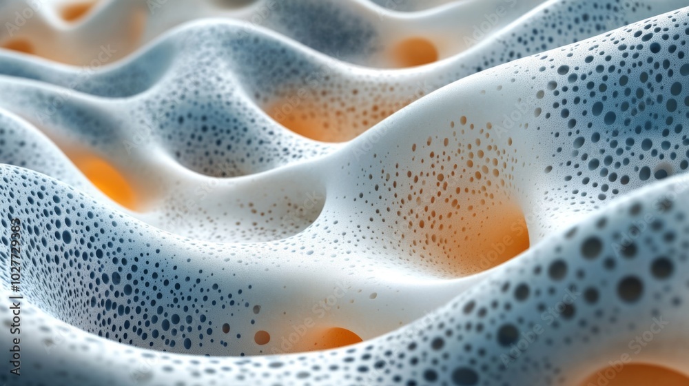 Abstract 3D Wavy Surface with Circular Indents Abstract 3D Wavy Surface with Circular Indents