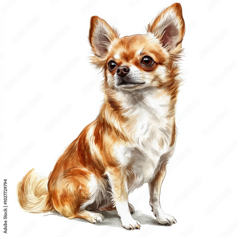 Chihuahua illustration showcasing a small, adorable dog with big ears and a curious expression. Perfect for pet lovers and dog enthusiasts. Chihuahua illustration showcasing a small, adorable dog with big ears and a curious expression. Perfect for pet lovers and dog enthusiasts.