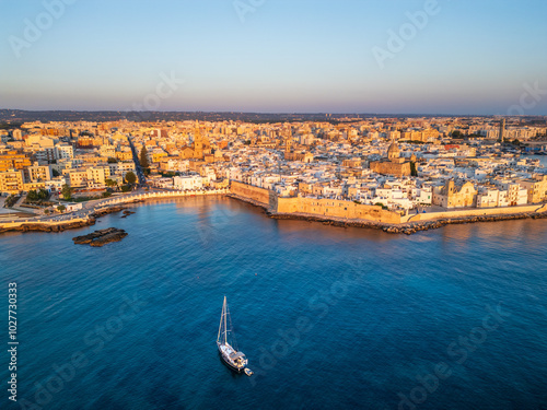 Fotografie Aerial view of Monopoli town in Puglia region, Italy.