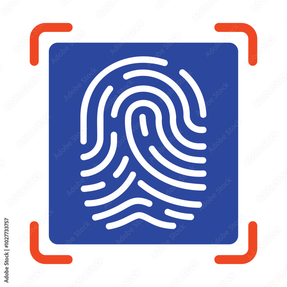 Finger scan vector icon on white background Finger scan vector icon on white background