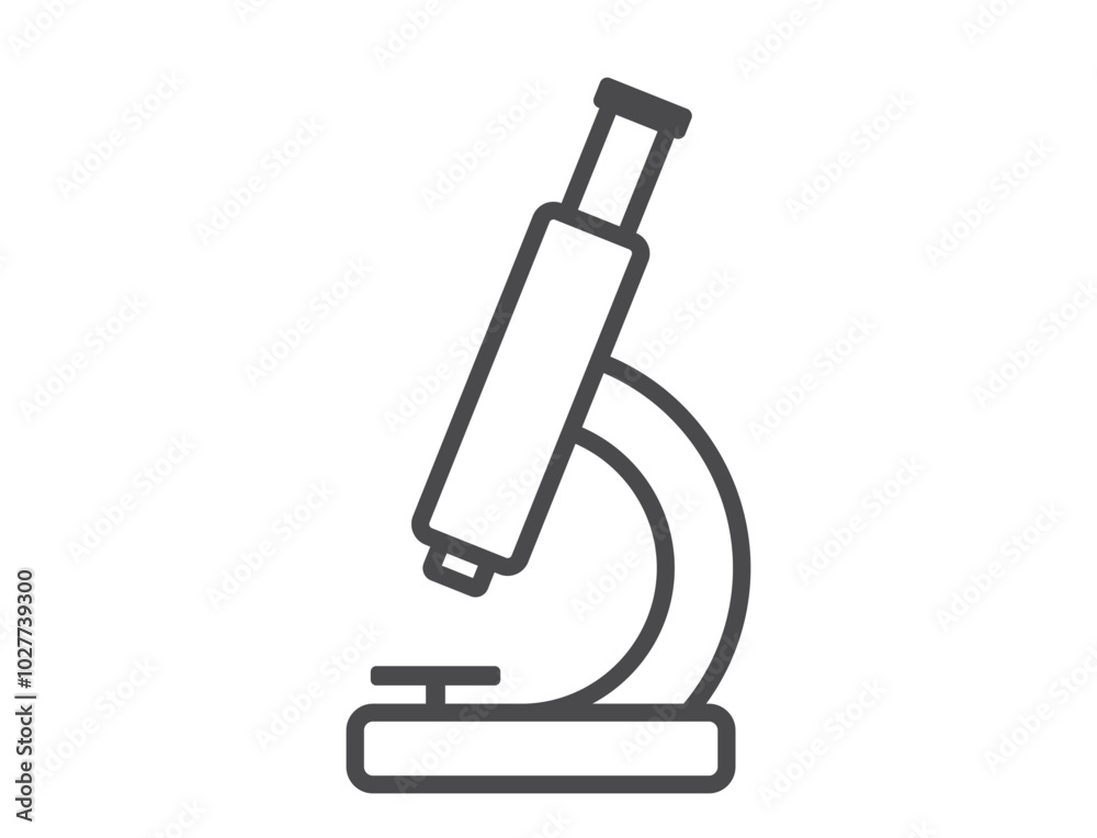 Microscope line icon. medical, biochemistry and laboratory studies symbol. isolated vector image in simple style Microscope line icon. medical, biochemistry and laboratory studies symbol. isolated vector image in simple style