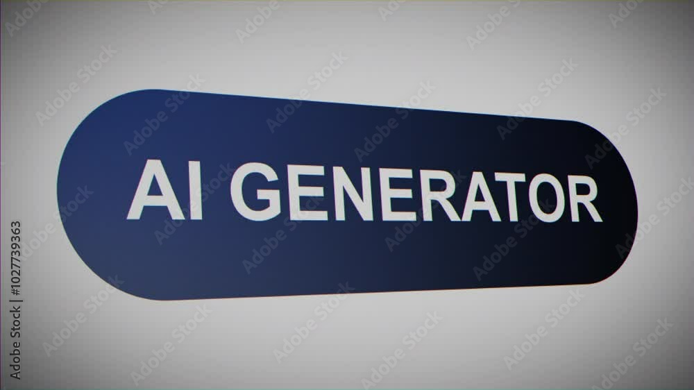 Ai generator button screen closeup Ai generator button screen closeup
