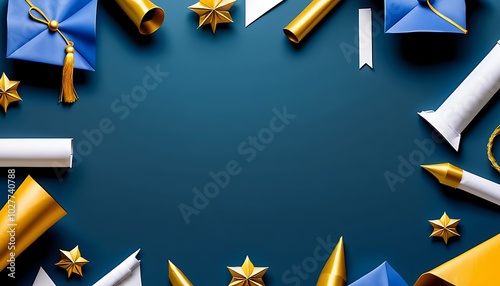 Graduation Celebration Background with Copy Space