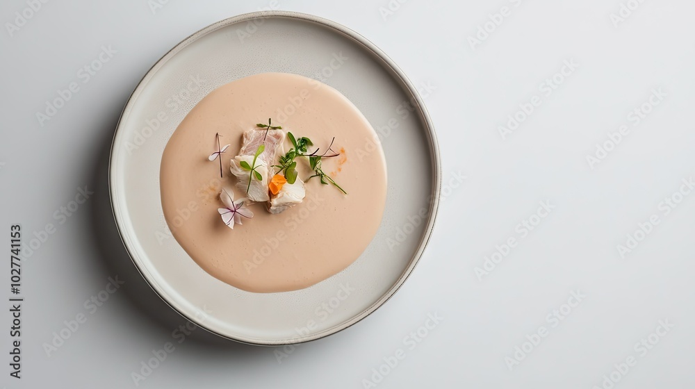 Elegant Dish Presentation on Minimalist Plate Elegant Dish Presentation on Minimalist Plate