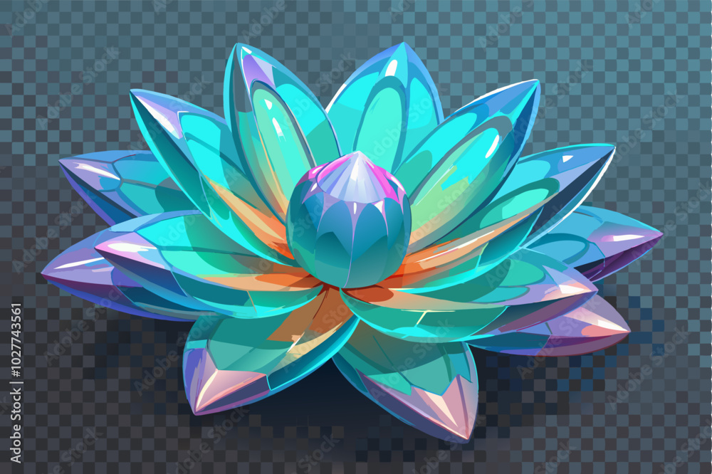 A 3D sunflower sculpture made of transparent glass, filled with blooming flowers inside A 3D sunflower sculpture made of transparent glass, filled with blooming flowers inside