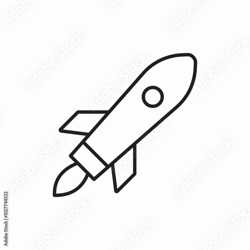 army rocket icon sign vector