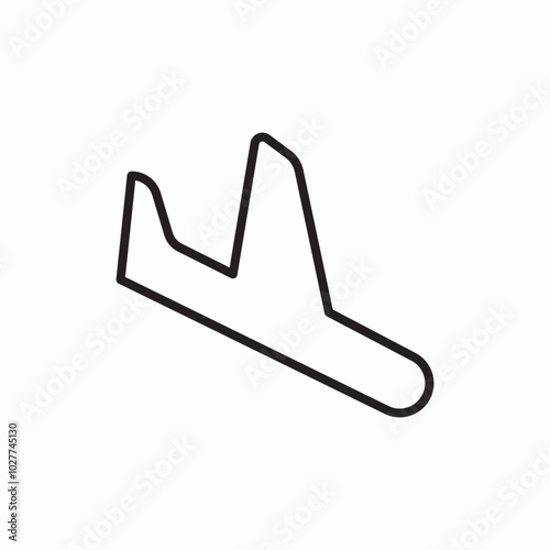 landing airplane icon sign vector
