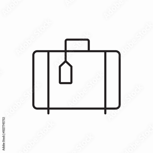 travel suitcase icon sign vector