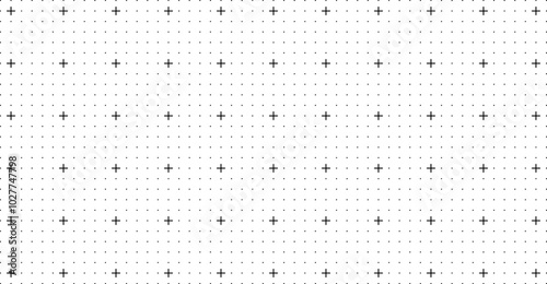 Squares with white cross markers over grid background, square background with empty space