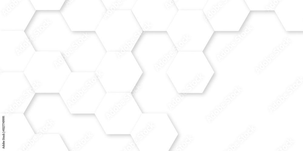 Abstract white background with hexagon and hexagonal background. Luxury white pattern with hexagons. abstract 3d hexagonal background with shadow. 3D futuristic abstract honeycomb mosaic background. Abstract white background with hexagon and hexagonal background. Luxury white pattern with hexagons. abstract 3d hexagonal background with shadow. 3D futuristic abstract honeycomb mosaic background.