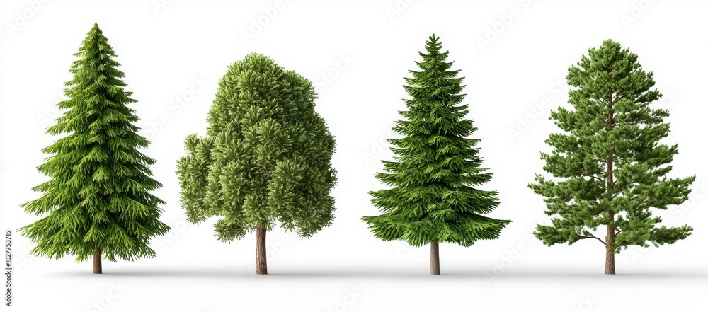 This printable png image is an isolated png with a transparent background with a high resolution image of a picea pungens needled fir tree in natural colors (colorado blue and green spruce) with the