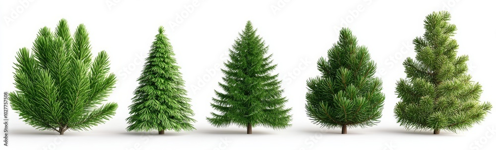 The banner design features beautiful evergreen fir trees on a white background. The banner design features beautiful evergreen fir trees on a white background.
