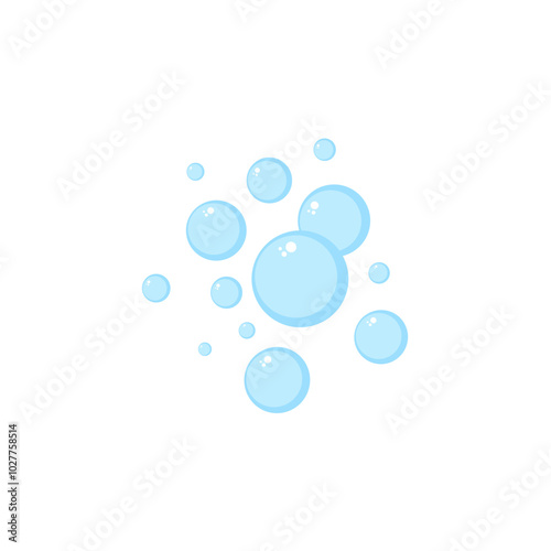 Bubbles cartoon illustration isolated on white background.