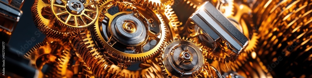 Interlocking Golden Gears with Bright Detail Interlocking Golden Gears with Bright Detail
