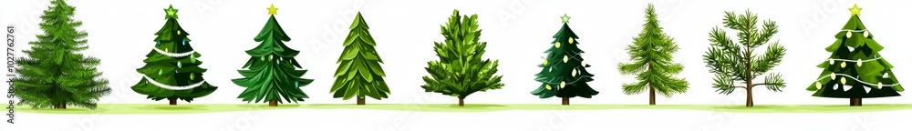The Green Christmas Tree Icon | Illustration of a Fir Tree | Christmas Symbol | Logo | Variations The Green Christmas Tree Icon | Illustration of a Fir Tree | Christmas Symbol | Logo | Variations