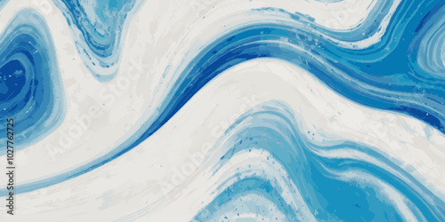 Watercolor surface ocean water wave, seamless blue water ocean wave background. Blue water ocean surfing wave.