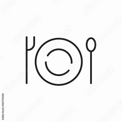 basic restaurant sign icon sign vector