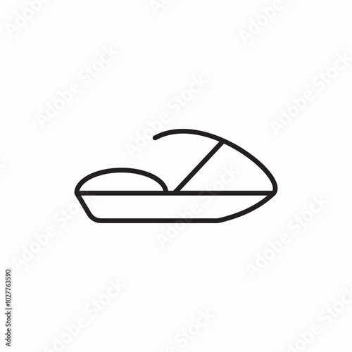 jet ski icon sign vector