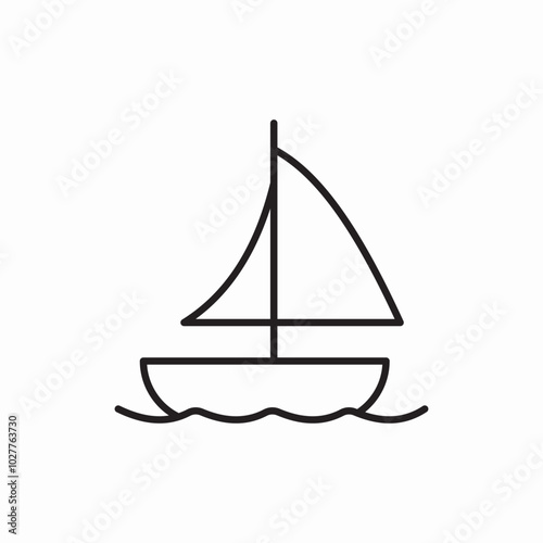 sail boat icon sign vector