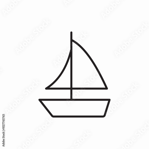 sail ship icon sign vector
