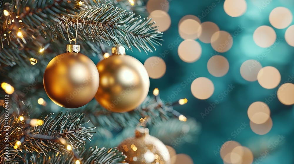 Stock photo of a closeup of a decorated christmas tree Stock photo of a closeup of a decorated christmas tree