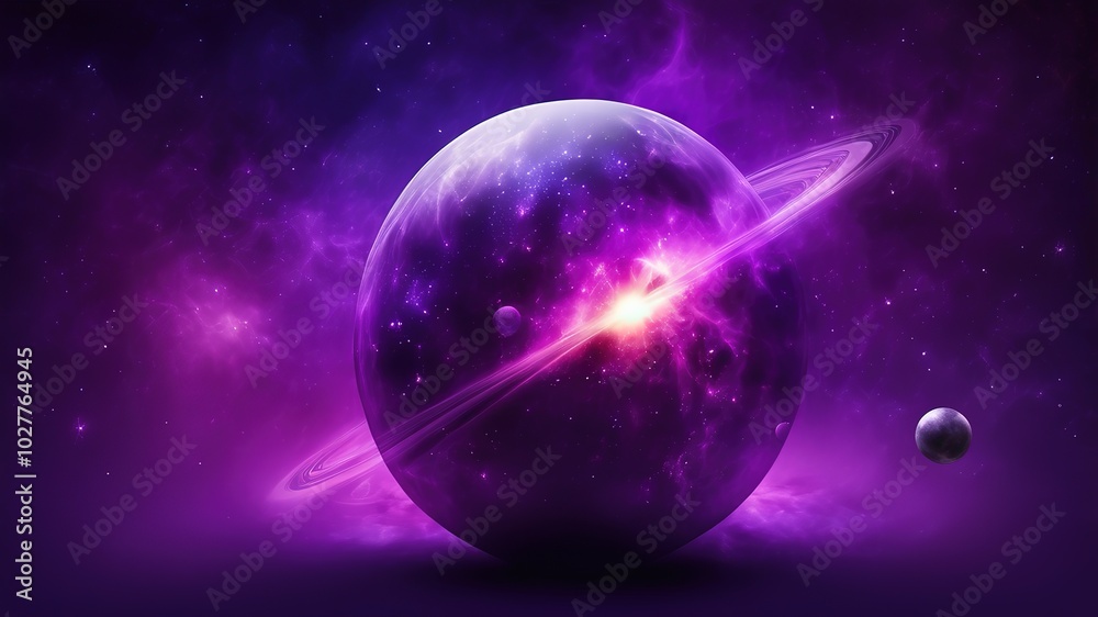 Purple background with nebula space and star Purple background with nebula space and star