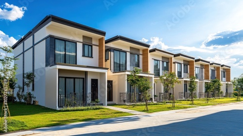 Modern Townhouses in a Suburb